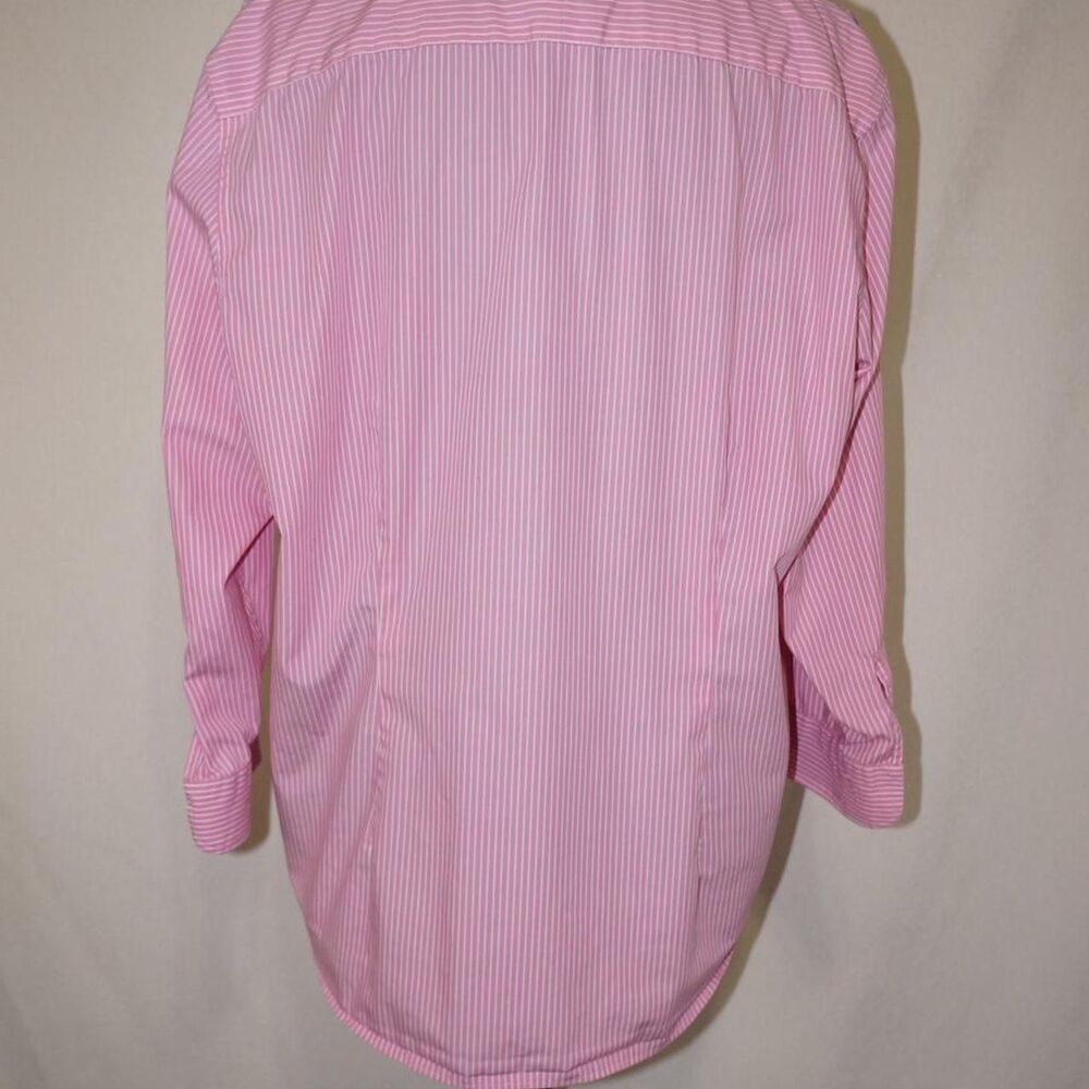 Pink and White Lauren Ralph Lauren Striped Button Up Shirt - Picture 5 of 7